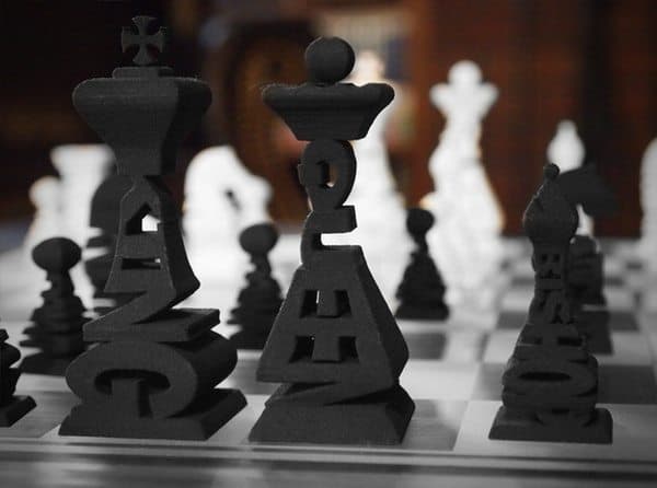 Набор типографских шахматных фигур