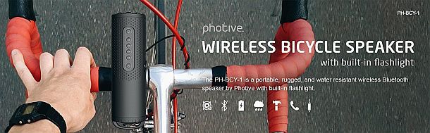 Велосипедная фара с беспроводной аудиоколонкой Photive