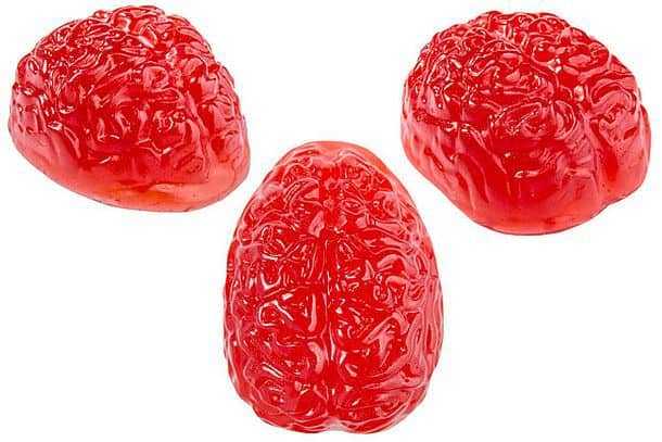 Желейная конфетка в форме человеческого мозга