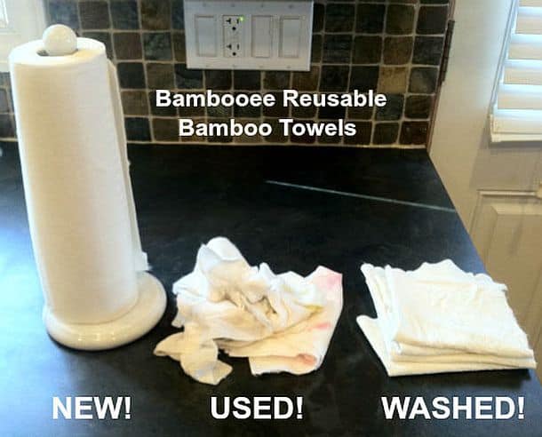 Бамбуковые моющиеся бумажные полотенца многоразового использования