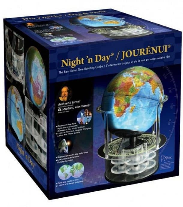 Механический глобус с часами и календарем Night'N Day