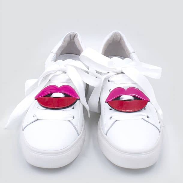 Шнурки с пластиковыми накладками для кроссовок Sneaker Patch Set Lips