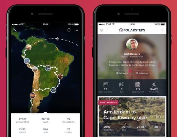 Polarsteps - приложение для автоматизации отчётов о путешествиях