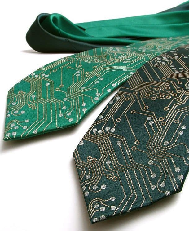 Галстук с дизайном печатной платы Circuit Board Tie