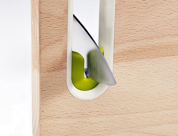Деревянная кухонная доска с точилкой Slice&Sharpen