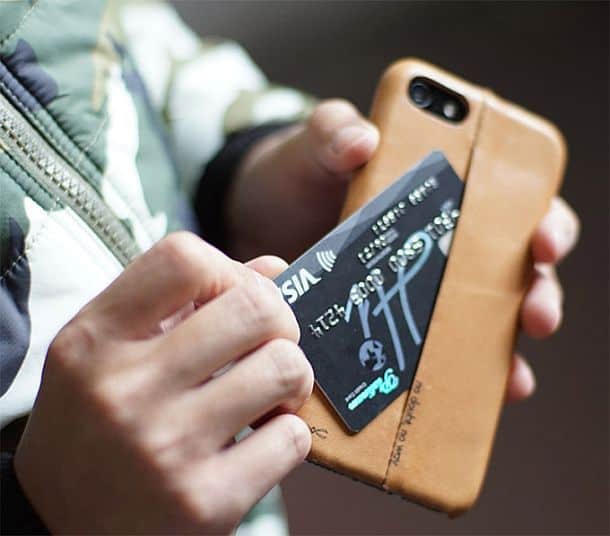 Кожаный чехол-бумажник для iPhone 7 Genuine