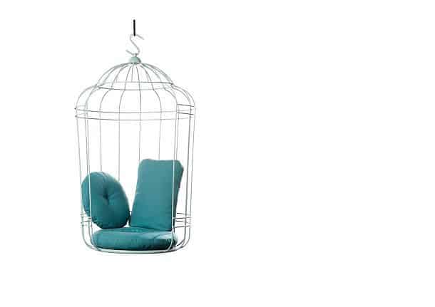 Подвесное кресло в виде клетки для птицы