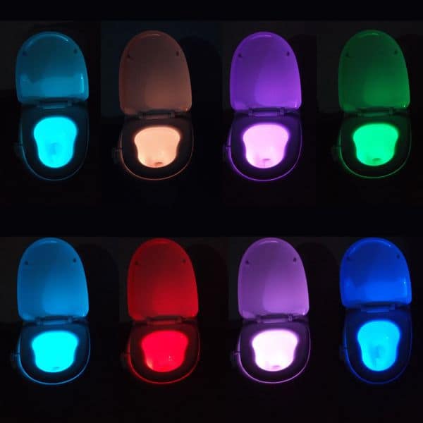 Цветная автоматическая подсветка для унитаза