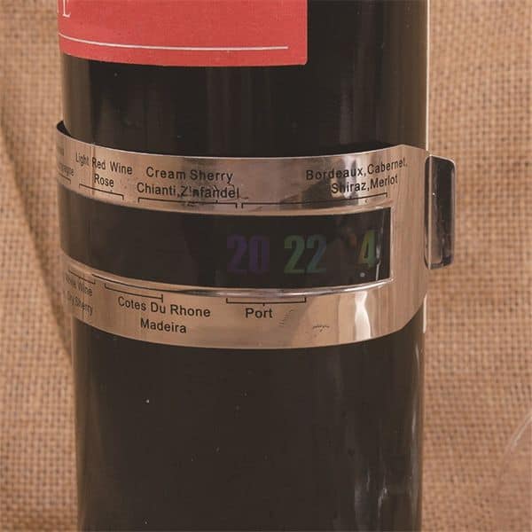 Термочувствительный браслет для бутылок с вином