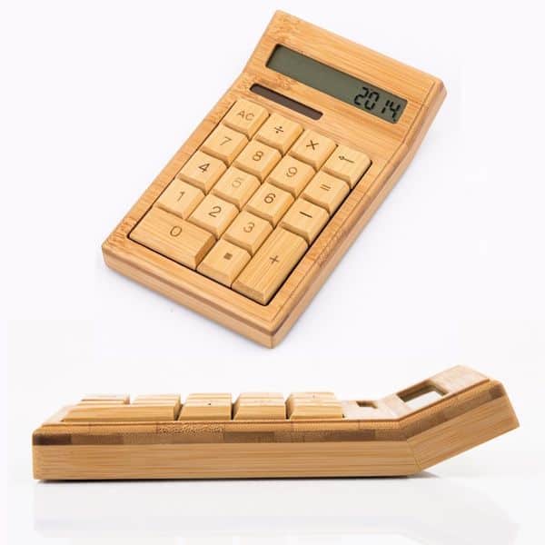 Деревянный 12-символьный калькулятор