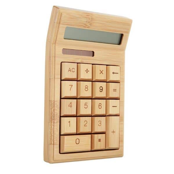 Деревянный 12-символьный калькулятор