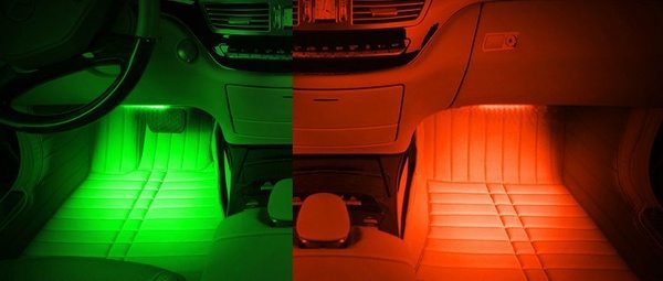 Многоцветная LED-подсветка для салона автомобиля