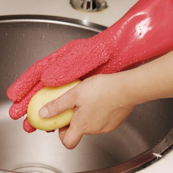 Наждачные перчатки для чистки картошки