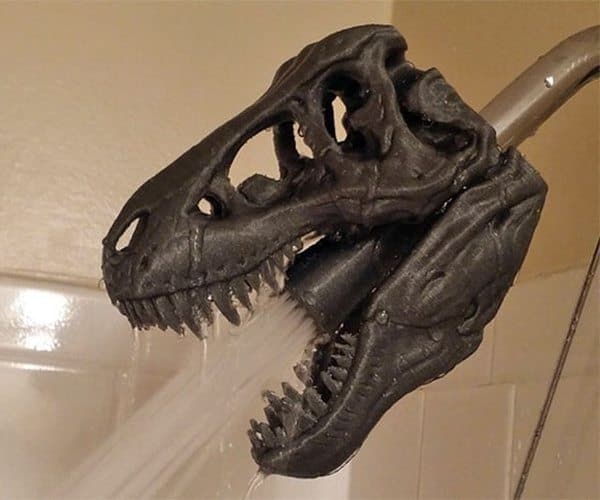 Насадка на душ в виде черепа тираннозавра