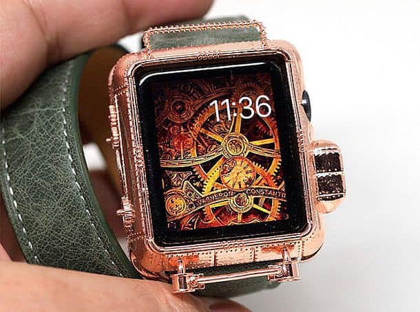 Медный чехол для «умных» часов Apple Watch