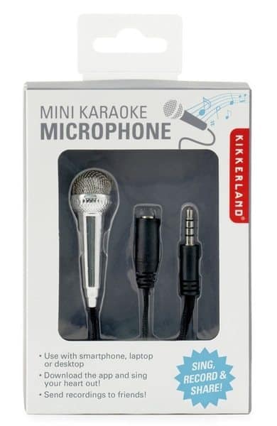 Миниатюрный микрофон для караоке от Kikkerland