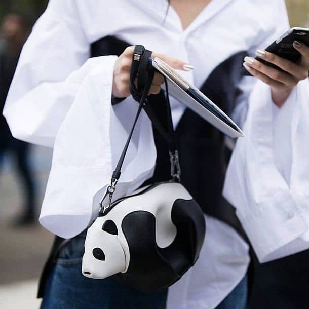 Черно-белая дамская сумочка Mini Panda