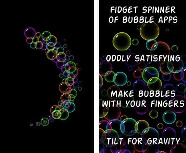 Релакс-приложение для запуска мыльных пузырей Bubble Maker