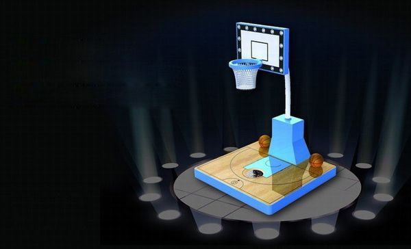 Настольная лампа в виде миниатюрного баскетбольного щита