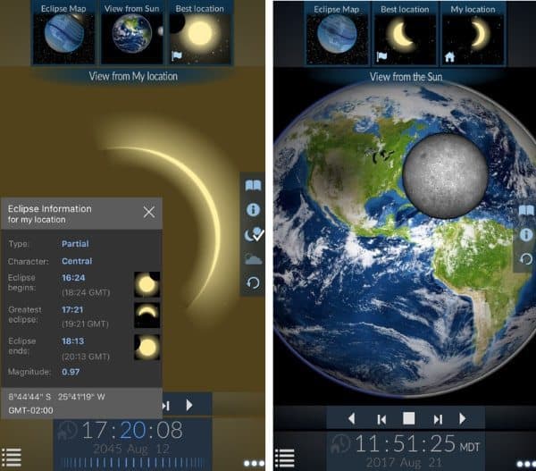 Solar Eclipse - продвинутый симулятор солнечного затмения