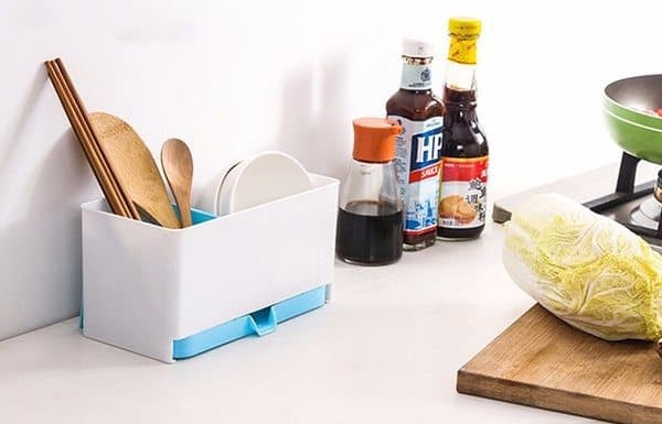 Ящик для сушки кухонной утвари со сливом