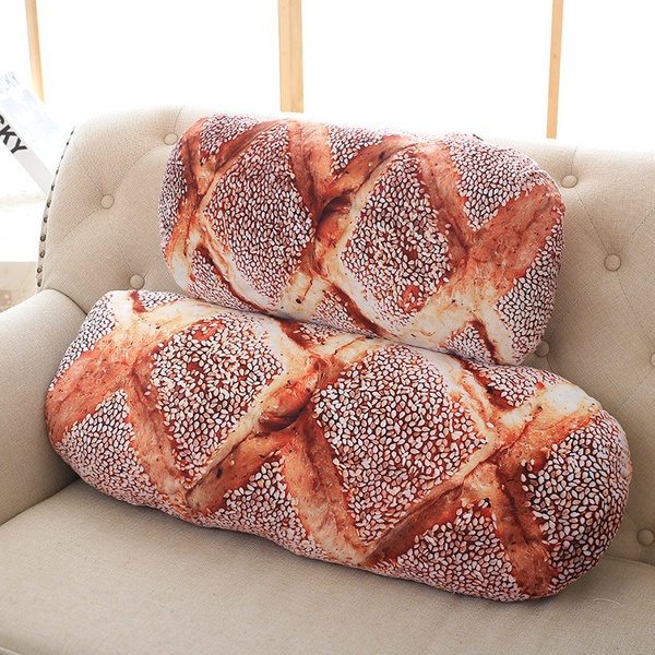 Декоративные подушки в виде хлебной выпечки