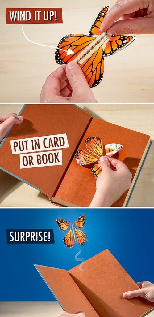 Летающие бабочки-сюрпризы для открыток и буклетов Magic Flyer Butterflies