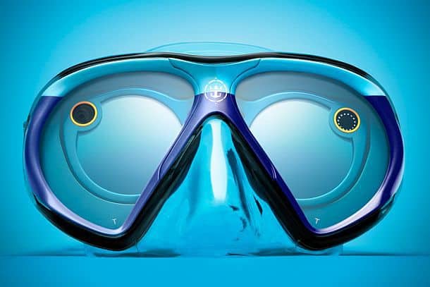 Маска для подводного плавания, совместимая с очками для Snapchat