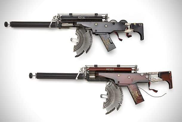 Декоративное оружие из старых печатных машинок Typewriter Guns