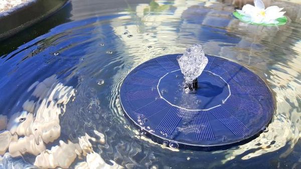Миниатюрный фонтанчик на солнечной панели