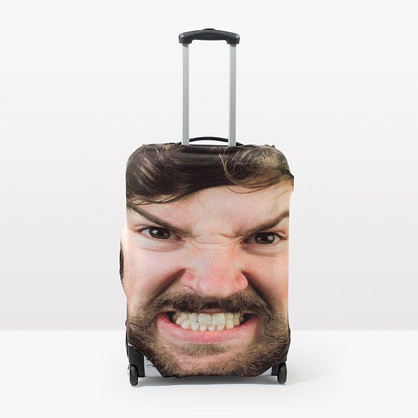 Чехол для чемодана с изображением лица хозяина