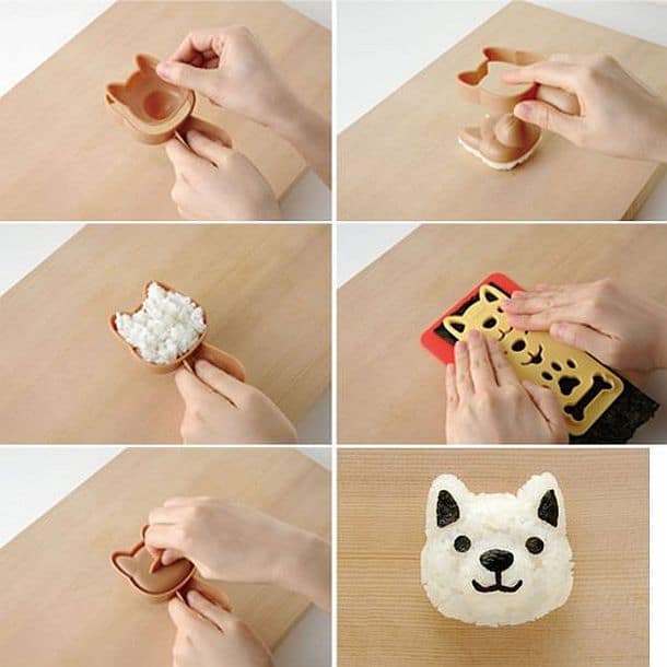 Комплект формочек для риса Dog Faces Bento