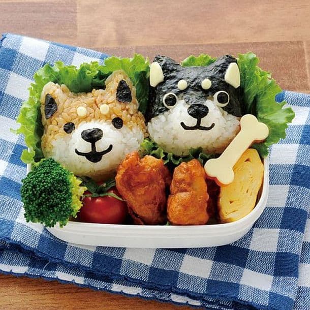 Комплект формочек для риса Dog Faces Bento