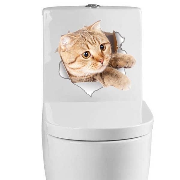 3D-наклейки с котятами для украшения туалета