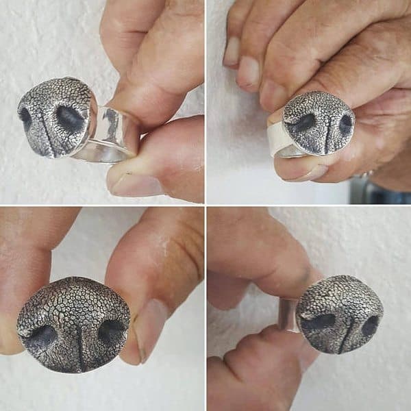 Кольцо в виде собачьего носа