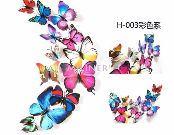 Декоративные наклейки в виде бабочек