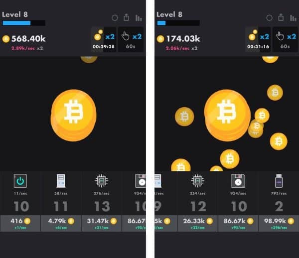 Bitcoin - приложение-симулятор для майнинга криптовалюты
