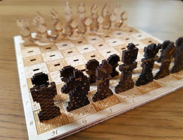 Набор пиксельных 2D-шахмат
