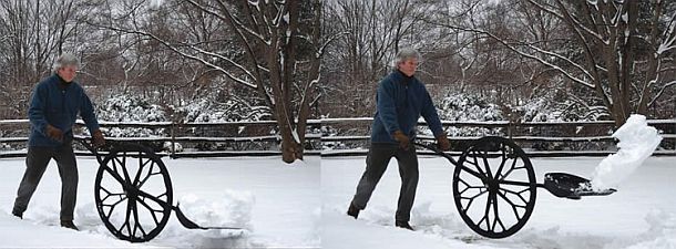 Снегоочистительная лопата с колесом Snow Wolf