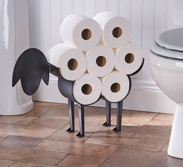 Стильная стойка для хранения туалетной бумаги в виде овечки 