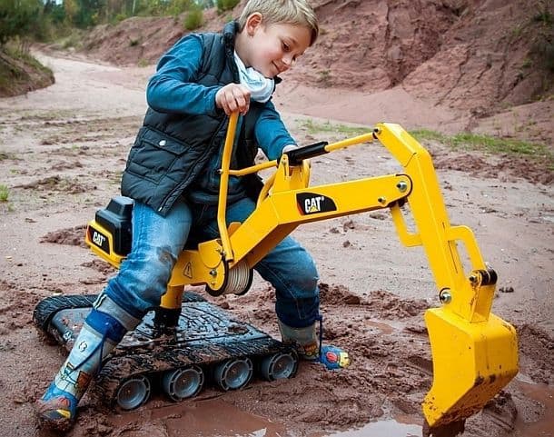 Детский гусеничный экскаватор-каталка Rolly Toys Digger