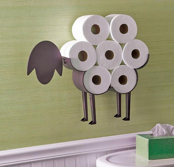Стильная стойка для хранения туалетной бумаги в виде овечки 