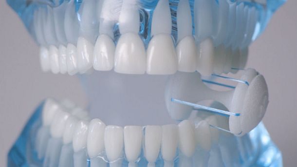 Зубная нить, которой можно пользоваться без рук CrossFloss 