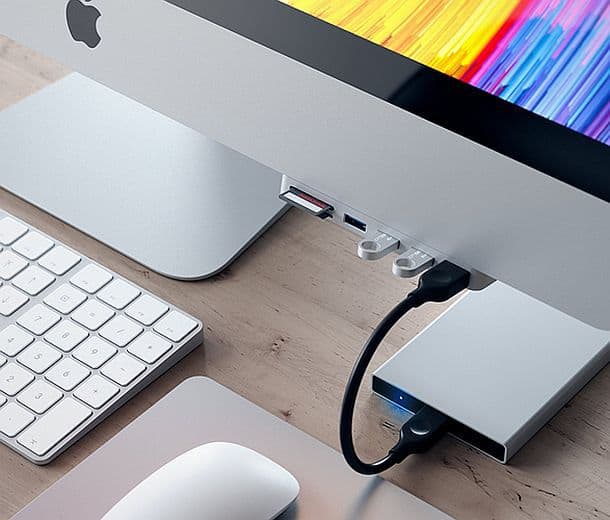 Съемный USB хаб-концентратор для iMac