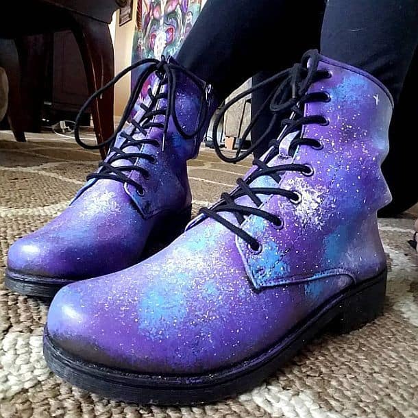 Ботинки с ручной росписью в космическом стиле Galaxy 
