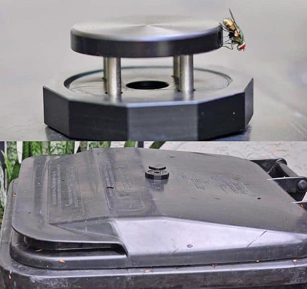 Ловушка на мусорном ведре для летающих насекомых