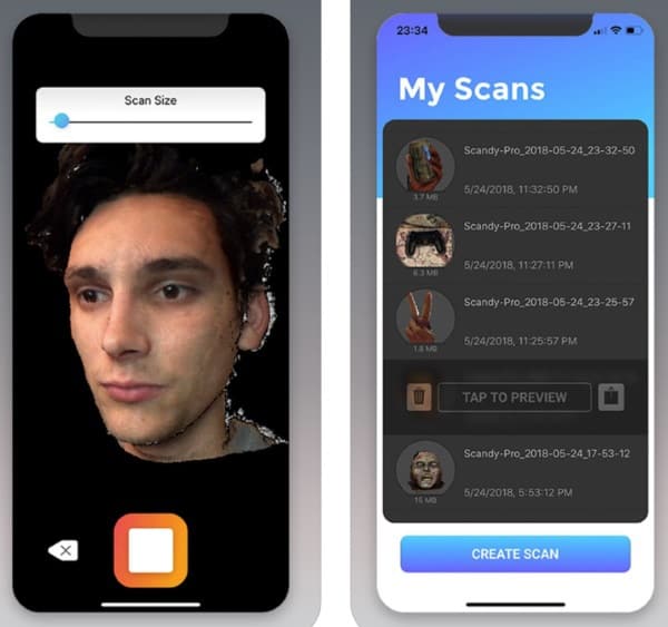 Scandy Pro - приложение для 3D-сканирования в iPhone X