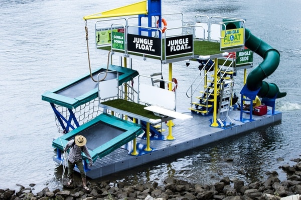Передвижной мини-аквапарк на понтонах Jungle Float
