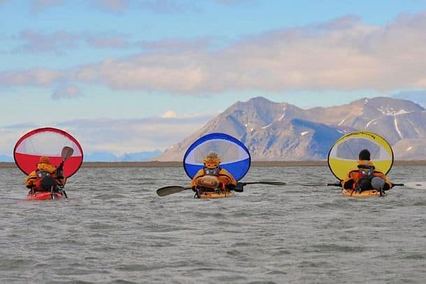 Круглый самораскрывающийся лодочный парус WindPaddle Scout Kayak Sai