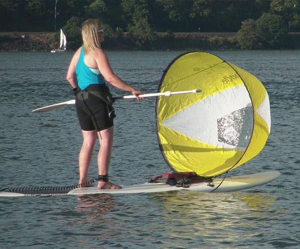 Круглый самораскрывающийся лодочный парус WindPaddle Scout Kayak Sai